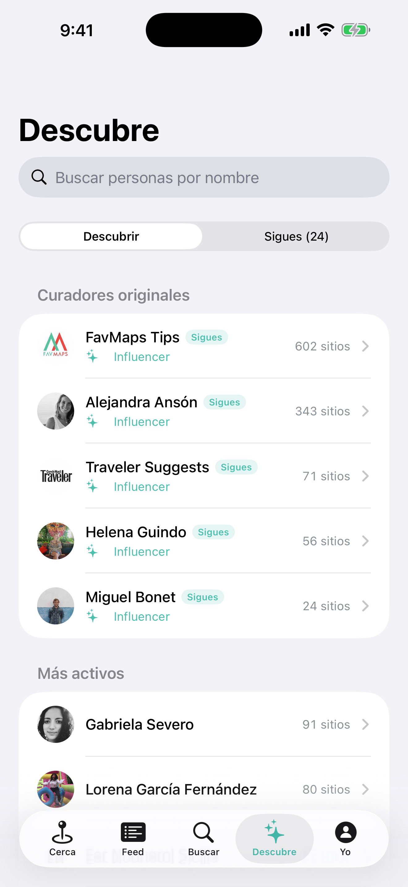 Descubre curadores